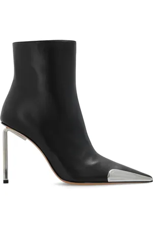 OFF-WHITE Buty, Kobieta, Czarny, 37 EU, Len, Botki na obcasie Allen