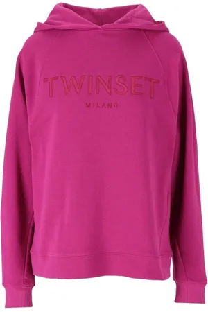 Twin-Set Bluzy, Kobieta, Różowy, 2XS, Fuchsia Hoodie Z Logo