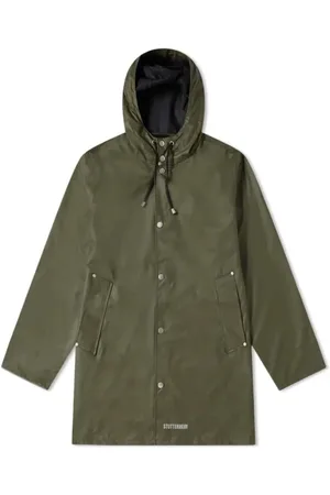 Stutterheim Kurtki, Mężczyzna, Zielony, S, Lekki płaszcz przeciwdeszczowy Sztokholm