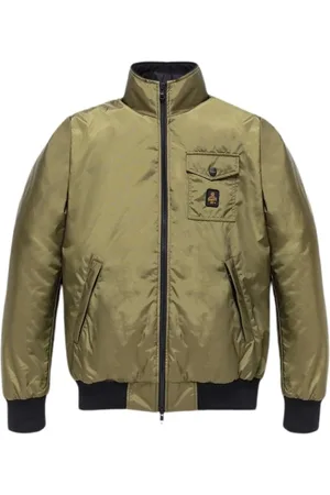 RefrigiWear Kurtki, Mężczyzna, Beżowy, L, Poliester, Nowa Kurtka Bomber New Captain