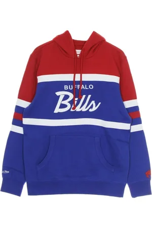 Mitchell & Ness Bluzy, Mężczyzna, Niebieski, M, Bluza z kapturem