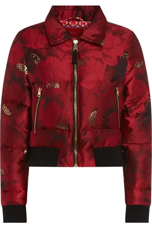 La DoubleJ Kurtki, Kobieta, Czerwony, M, Ruby Jacquard Puffer Bomber