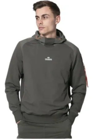 Parajumpers Bluzy, Mężczyzna, Zielony, M, Bawełna, Bluza z kapturem