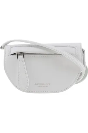 Burberry Pre-owned, Kobieta, Biały, ONE SIZE, Pre-owned skórzane torby na ramię