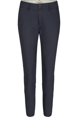 Mos Mosh Spodnie, Kobieta, Niebieski, XL, Blake Night Long Pant Sust. Spodnie Navy