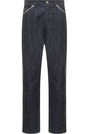 Dolce & Gabbana Jeansy, Mężczyzna, Niebieski, XL, Denim, Jeansy o prostym krojuy