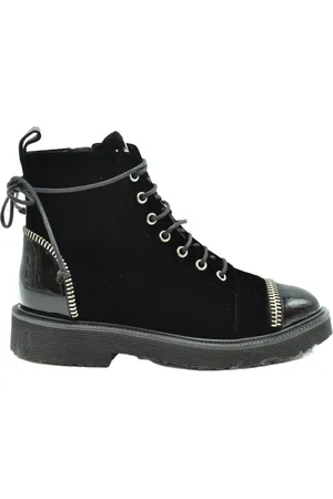 Giuseppe Zanotti Buty, Kobieta, Czarny, 36 EU, Zamsz, Botki sznurowane