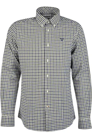 Barbour Koszule, Mężczyzna, Zielony, 2XL, Koszula w Kratę z Bawełny