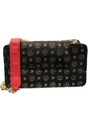 Pollini Torebki, Kobieta, Czarny, ONE SIZE, Heritage Czarna Torba na Ramię z Logo dla Kobiet