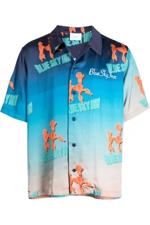 BLUE SKY INN Koszule, Mężczyzna, Niebieski, S, Short Sleeve Shirts