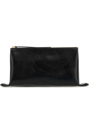Jil Sander Torebki, Kobieta, Czarny, ONE SIZE, Skóra, Elegancka czarna skórzana kopertówka