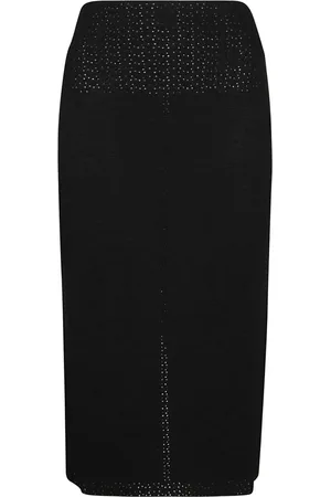 Victoria Beckham Spódnice, Kobieta, Czarny, L, Stylowa Czarna Spódnica Midi