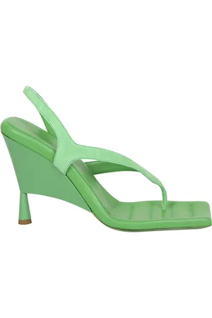 Gia Borghini Buty, Kobieta, Zielony, 37 1/2 EU, Skóra, Sandały Rosie