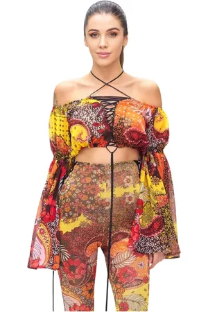 F**K Koszulki, Kobieta, Wielobarwność, M, Stylowy Crop Top