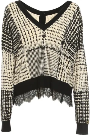 Twin-Set Swetry, Kobieta, Beżowy, S, Bicolore Cardigan