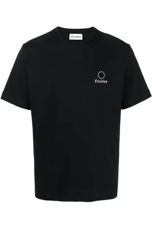 Etudes Koszulki, Mężczyzna, Czarny, L, Organiczna Bawełniana Koszulka z Logo