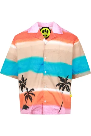 BARROW Koszule, Mężczyzna, Wielobarwność, M, Wielokolorowa Koszula z Efektem Tie Dye