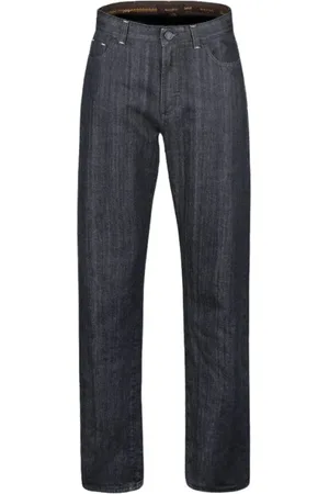 MOORER Spodnie, Mężczyzna, Czarny, W40, Denim, Czarne Spodnie 5-pocket z japońskiego denimu