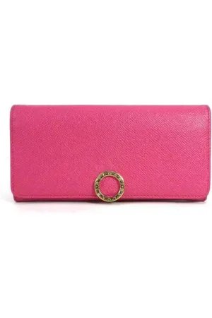Bvlgari Pre-owned, Kobieta, Różowy, ONE SIZE, Skóra, Pre-owned skórzane portfele