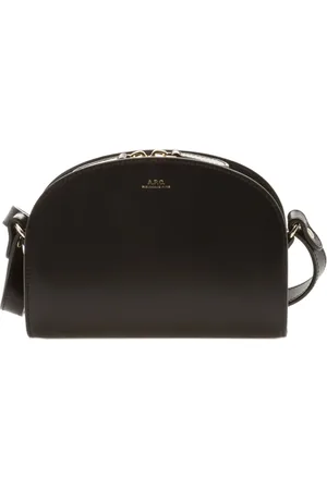 A.P.C. Torebki, Kobieta, Czarny, ONE SIZE, Demi-Lune Mini Crossbody Torebka