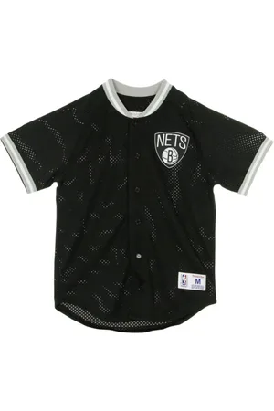 Mitchell & Ness Koszule, Mężczyzna, Czarny, L, Casacca przyprawiony Pro Mesh Button Front Bronet