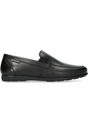 Mephisto Buty, Mężczyzna, Czarny, 44 1/2 EU, Czarny skórzany but bez sznurówek dla mężczyzn