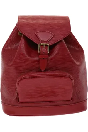 LOUIS VUITTON Pre-owned, Kobieta, Czerwony, ONE SIZE, Czerwona skórzana torba Louis Vuitton Montsouris