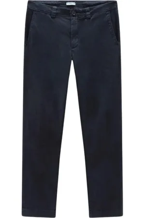 Woolrich Spodnie, Mężczyzna, Niebieski, W29, Bawełna, Klasyczne spodnie Chino z unikalnym wykończeniem