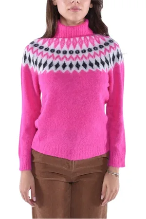 KANGRA CASHMERE Swetry, Kobieta, Różowy, S, Norweski Sweter Dolcevita