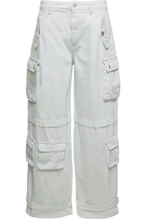 Icon Denim Spodnie, Kobieta, Biały, W25, Denim, Wide Trousers