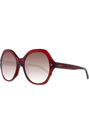 Bally Akcesoria, Kobieta, Czerwony, ONE SIZE, Czerwone damskie okulary przeciwsłoneczne z gradientowymi soczewkami