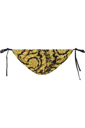 VERSACE Stroje kąpielowe, Kobieta, Żółty, L, Dolne części bikini Barocco