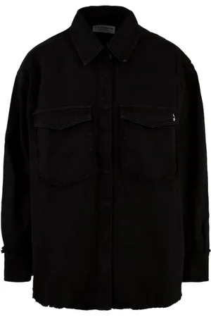 Icon Denim Bluzki, Kobieta, Czarny, M, Denim, EVA X Id 844 03 Koszule
