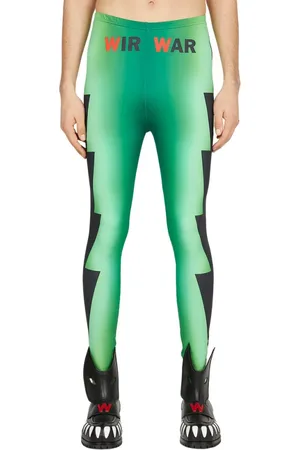 WALTER VAN BEIRENDONCK Spodnie, Mężczyzna, Zielony, S, Legginsy