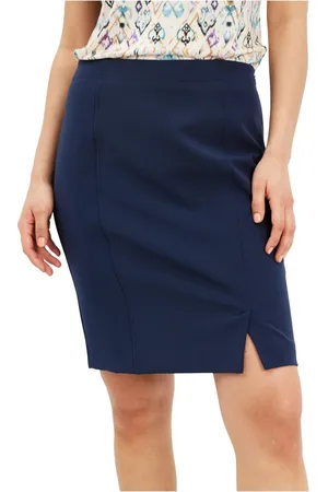 In Front Spódnice, Kobieta, Niebieski, XL, Short Skirts