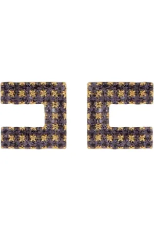 Elisabetta Franchi Akcesoria, Kobieta, Fioletowy, ONE SIZE, Kolczyki