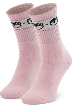 Chiara Ferragni Bielizna, Kobieta, Różowy, ONE SIZE, Bawełna, Skarpetki