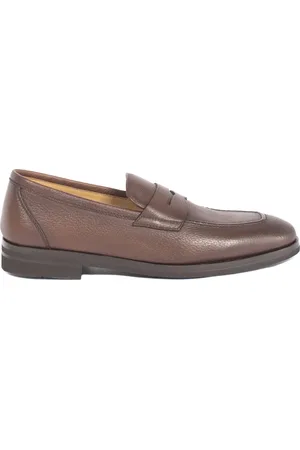 HENDERSON BARACCO Buty, Mężczyzna, brązowy, 42 1/2 EU, Len, Skórzana skórzana mokasyna baracco