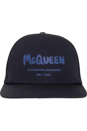 Alexander McQueen Akcesoria, Mężczyzna, Niebieski, M, Granatowa Czapka z Logo Baseballowa