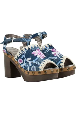 Mou Buty, Kobieta, Niebieski, 37 EU, Denim, Sandals