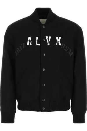 1017 ALYX 9SM Kurtki, Mężczyzna, Czarny, M, Czarna wełniana mieszanka Bomber