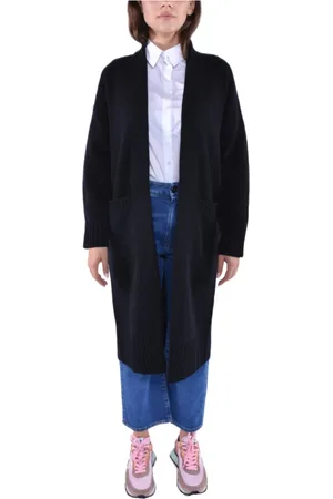 KANGRA CASHMERE Swetry, Kobieta, Czarny, L, Czarny sweter z dzianiny dla kobiet