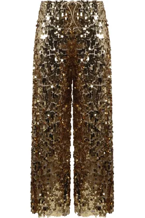Oseree Spodnie, Kobieta, Żółty, S, Wide Trousers