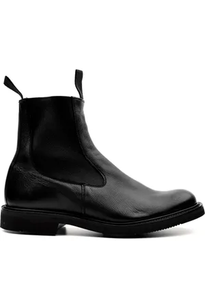 TRICKERS Buty, Mężczyzna, Czarny, 43 1/2 EU, Czarne Skórzane Buty