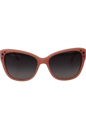 Dolce & Gabbana Akcesoria, Kobieta, brązowy, ONE SIZE, Różowa oprawka z acetatu z ozdobami gwiazdki Okulary przeciwsłoneczne