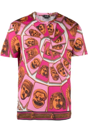 VERSACE Koszulki, Mężczyzna, Różowy, S, Koszulki i pola
