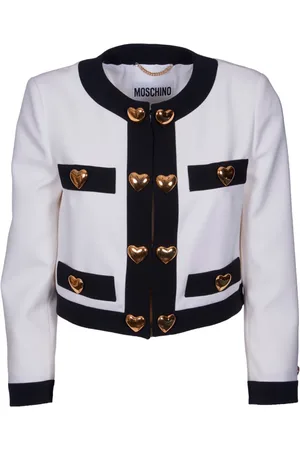 Moschino Kurtki, Kobieta, Biały, M, Podnieś swój strój dzięki tej marynarce