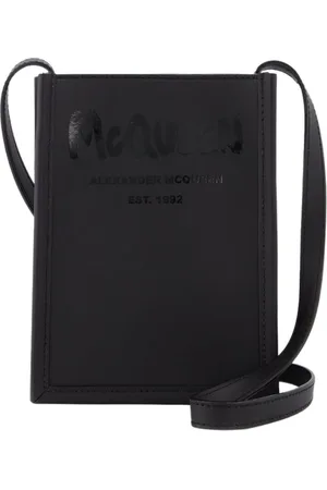 Alexander McQueen Torebki, Kobieta, Czarny, ONE SIZE, Poliester, Liberty Mini Crossbody w czarnym poliestrze