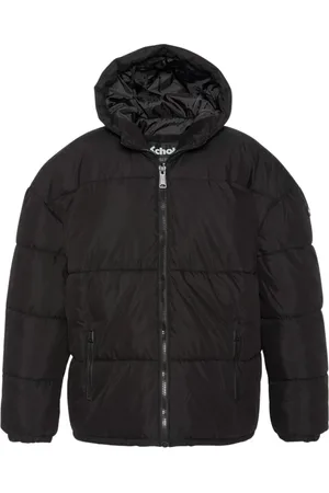 Schott NYC Kurtki, Mężczyzna, Czarny, XL, Nylon, Gruba kurtka z kapturem
