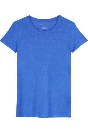 Majestic Koszulki, Kobieta, Niebieski, M, Len, T-Shirts